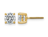 2.00 Carat (ctw VS2, D-E) Lab Grown Diamond Solitaire Stud Earrings in 14K Yellow Gold with Screwbacks